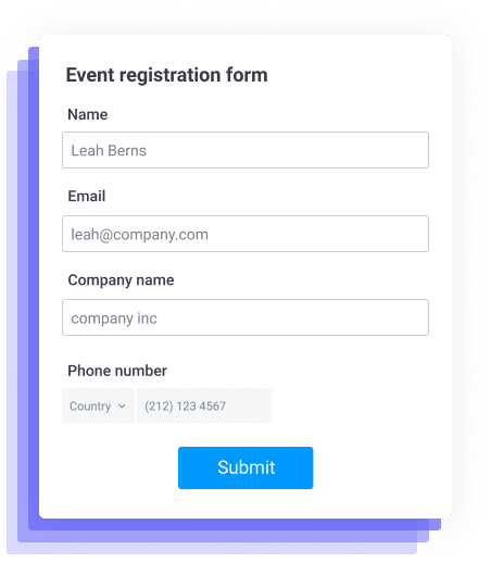 Registration form